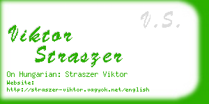 viktor straszer business card